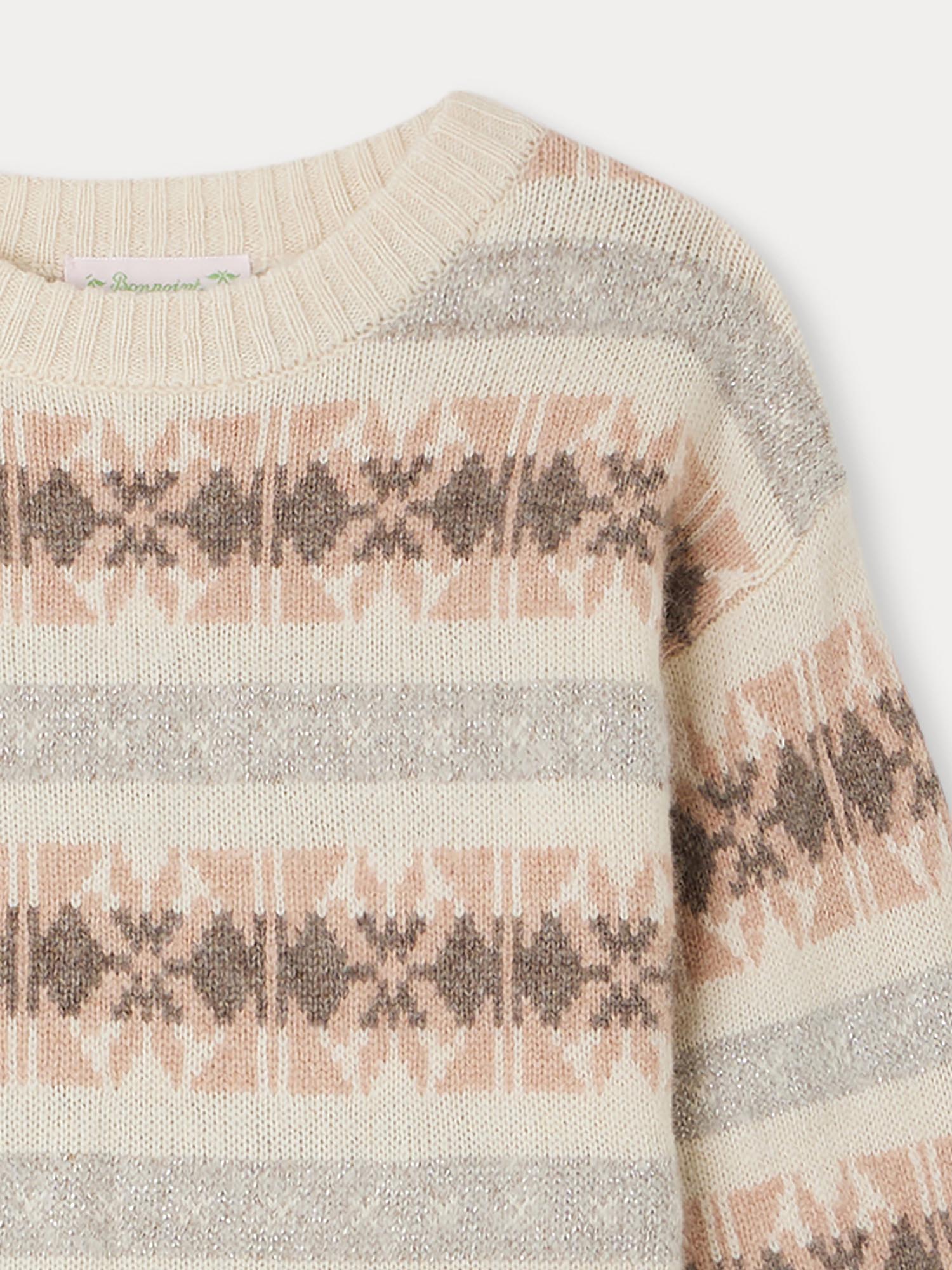 Girl | Greet Wool Sweater | Multicolor Pink Blush