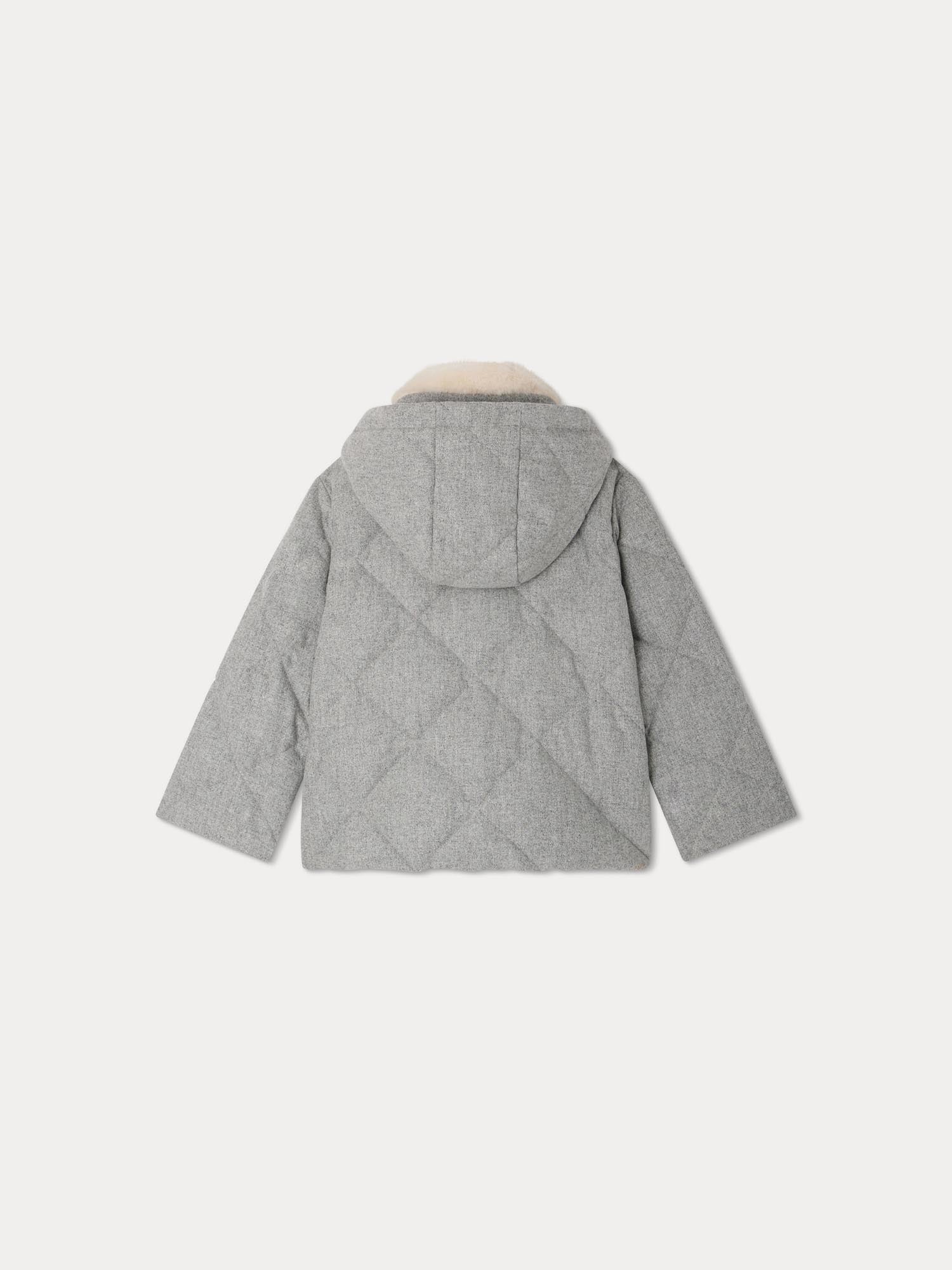 Girl | Modesty Double Breasted Down Jacket | Medium Heathered Gray