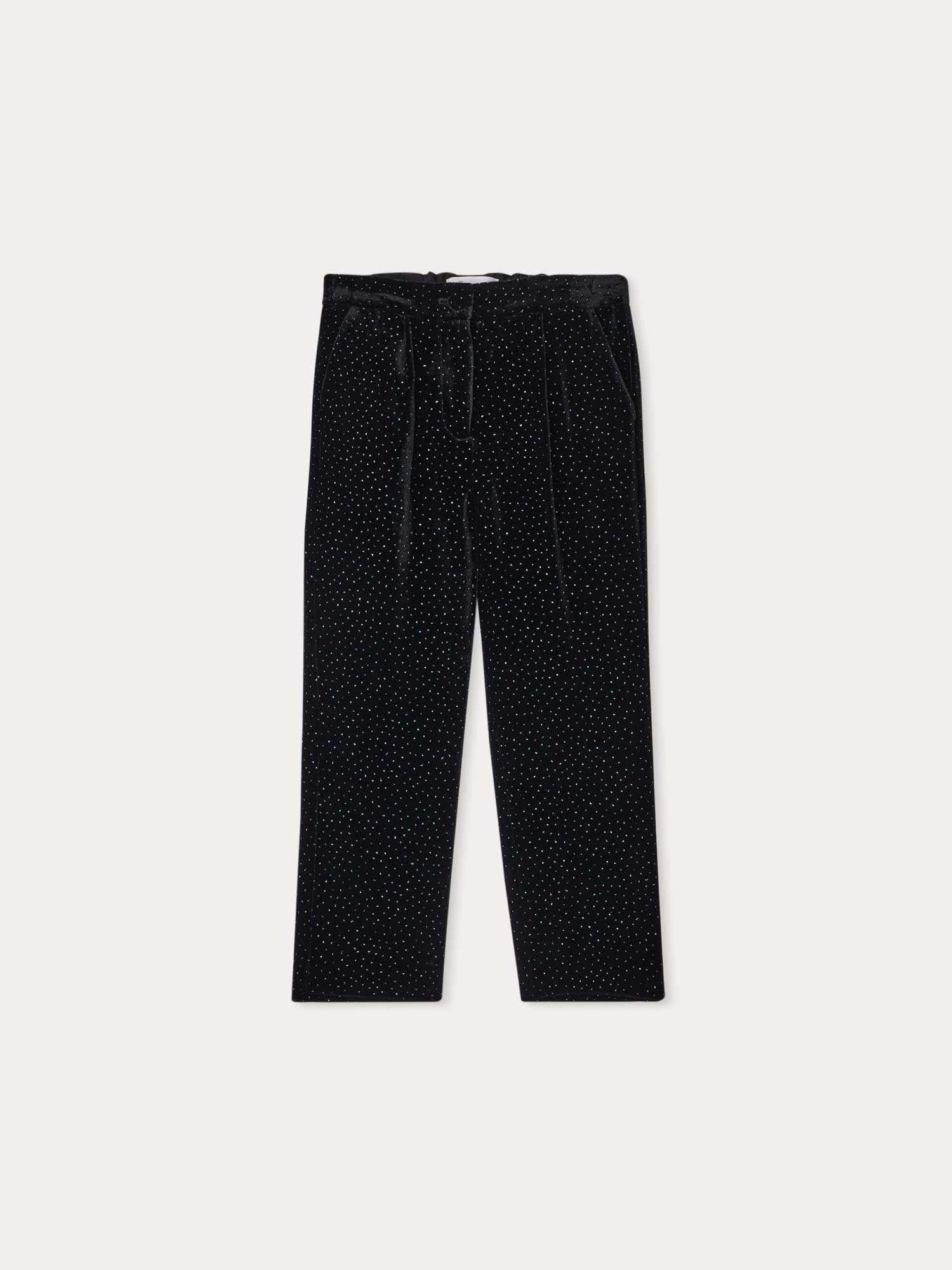 Girl | Georgiana Silk Velvet Pants | Black