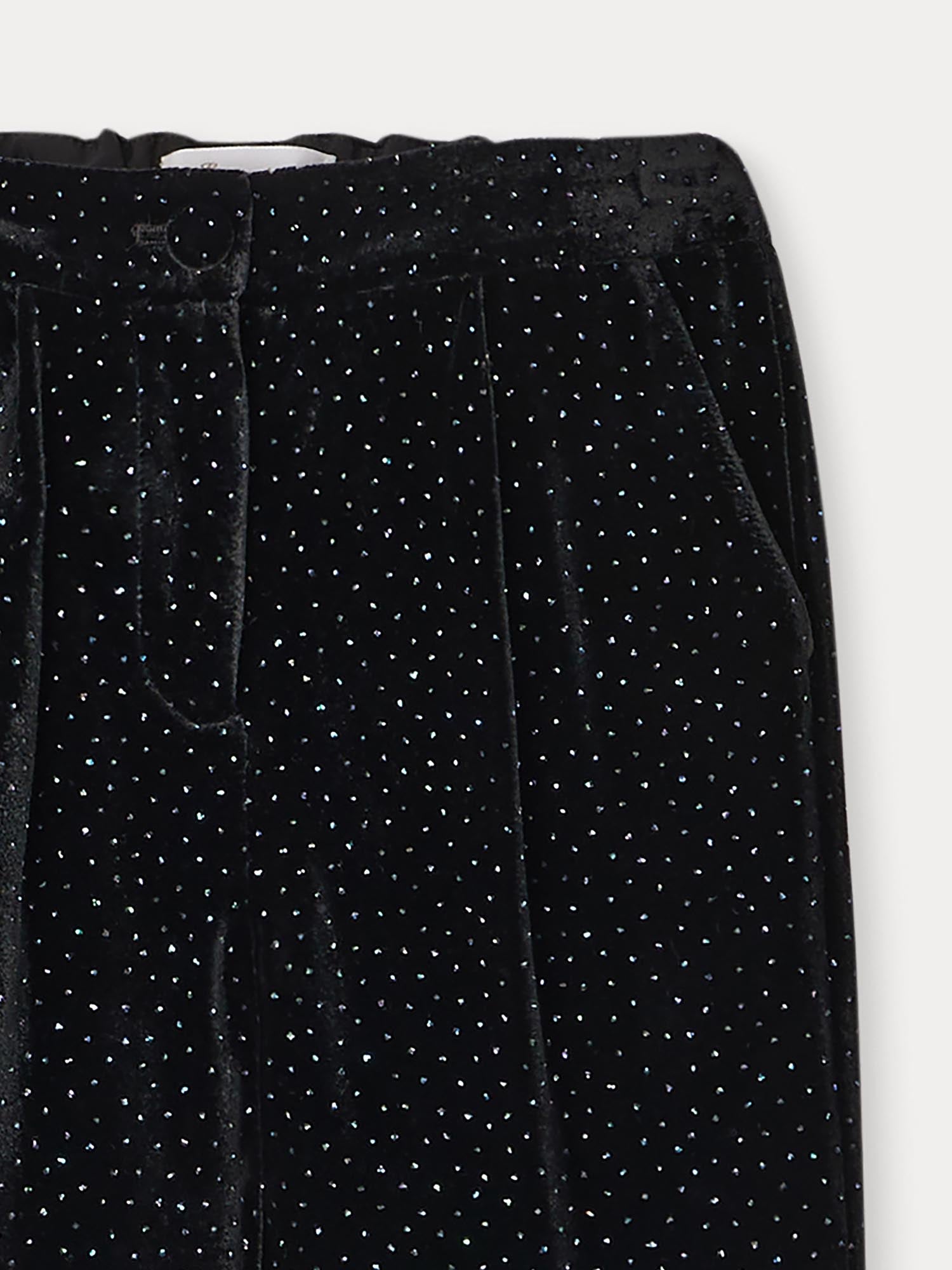 Girl | Georgiana Silk Velvet Pants | Black