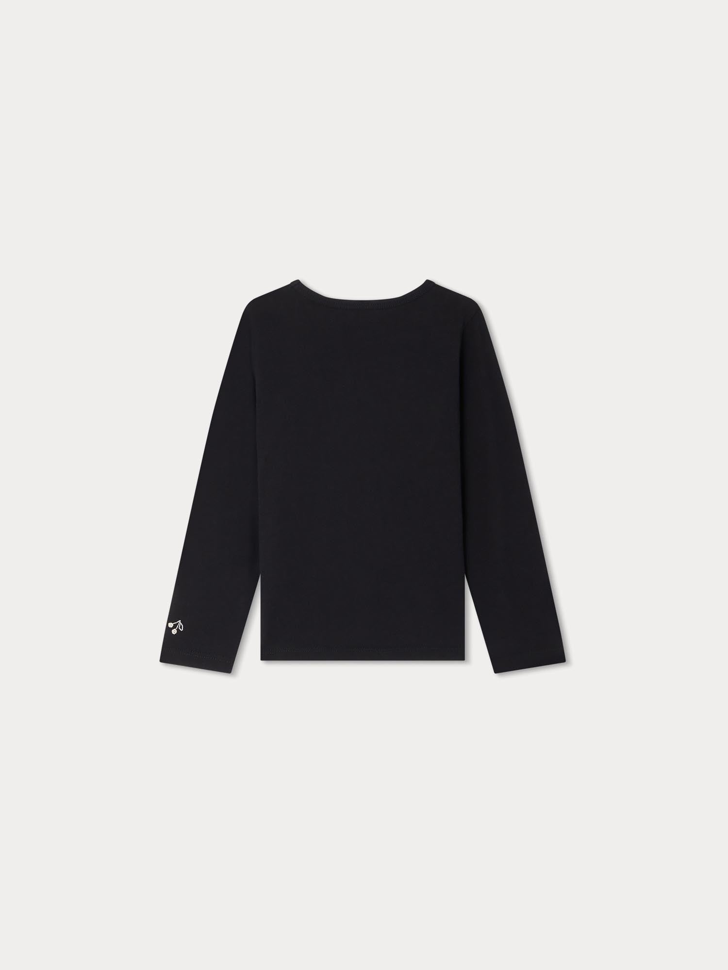 Girl | Tidjiane T Shirt With Embroidered Beads | Black