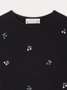 Girl | Tidjiane T Shirt With Embroidered Beads | Black