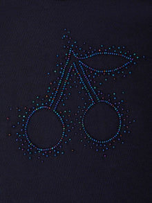 Girl | Tidjiane Embroidered Cherry T Shirt | Navy