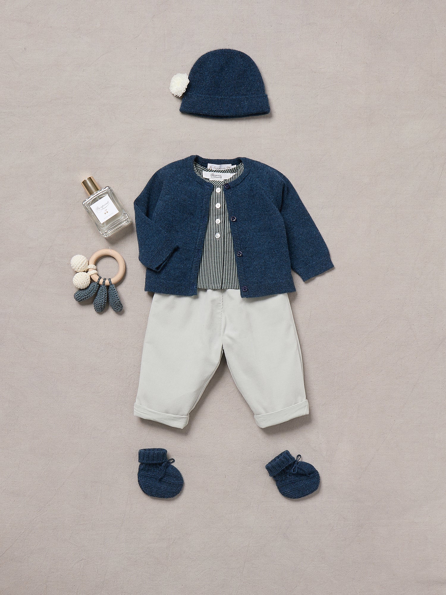 Boy | Telse Blue Cashmere Slippers | Dark Denim