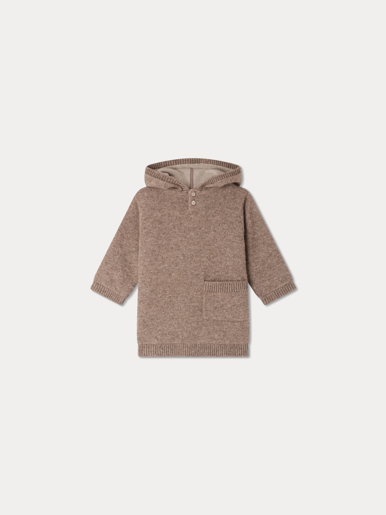 Unisex | Faburnou Wool And Cashmere Burnous | Heathered Brown