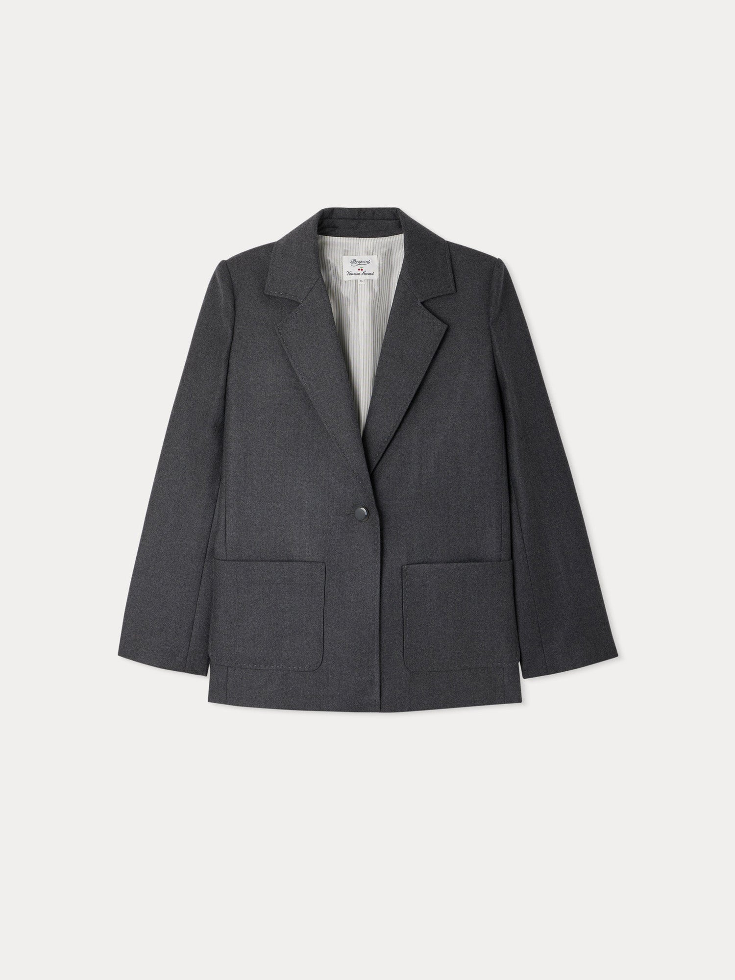 Women | Bonpoint X Vanessa Seward Galant Flannel Jacket | Charcoal Gray