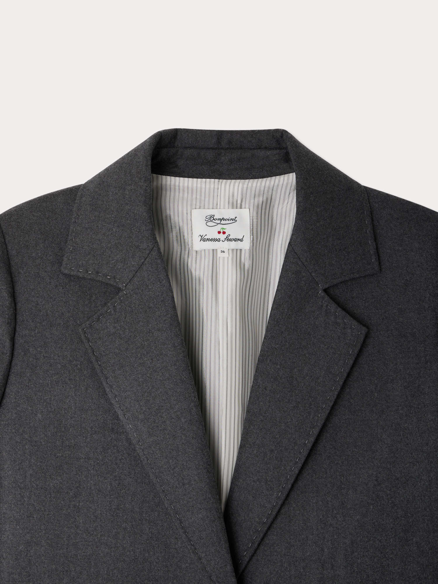 Women | Bonpoint X Vanessa Seward Galant Flannel Jacket | Charcoal Gray