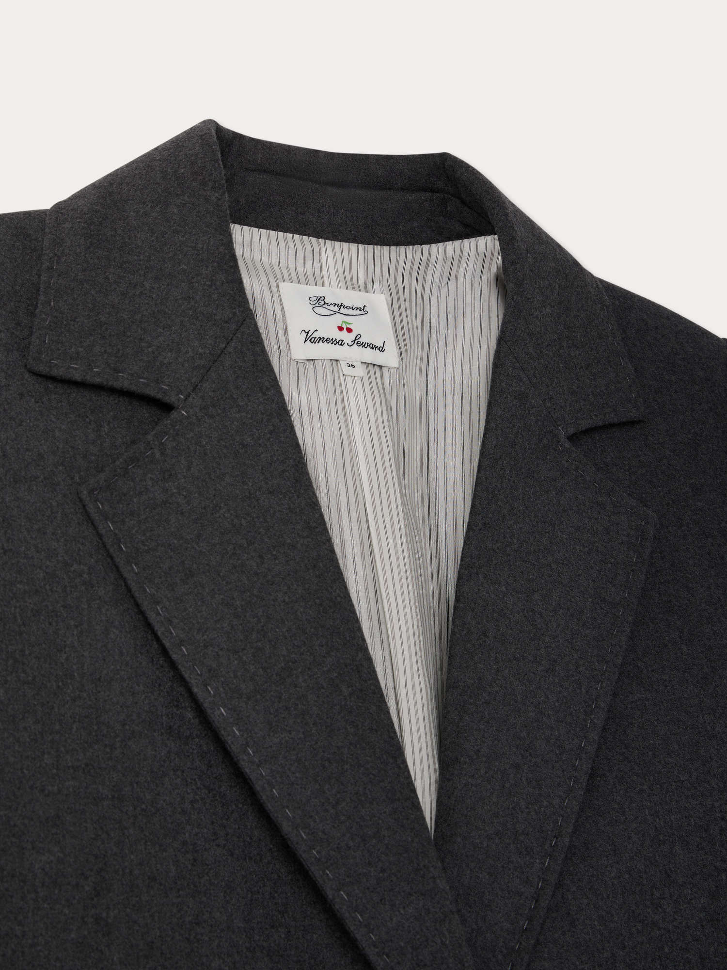 Women | Bonpoint X Vanessa Seward Galant Flannel Jacket | Charcoal Gray