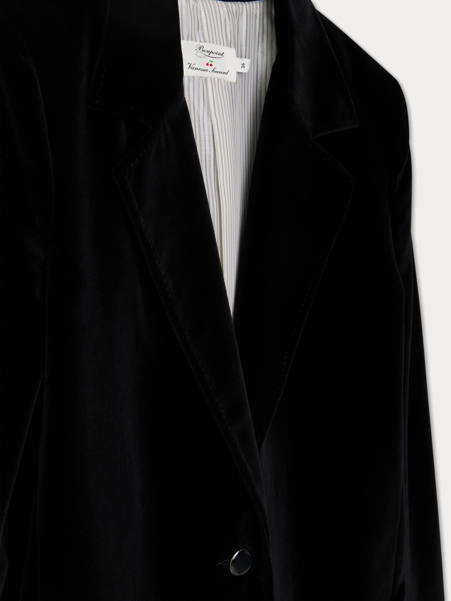 Women | Bonpoint X Vanessa Seward Golondrina Smooth Velvet Jacket | Black