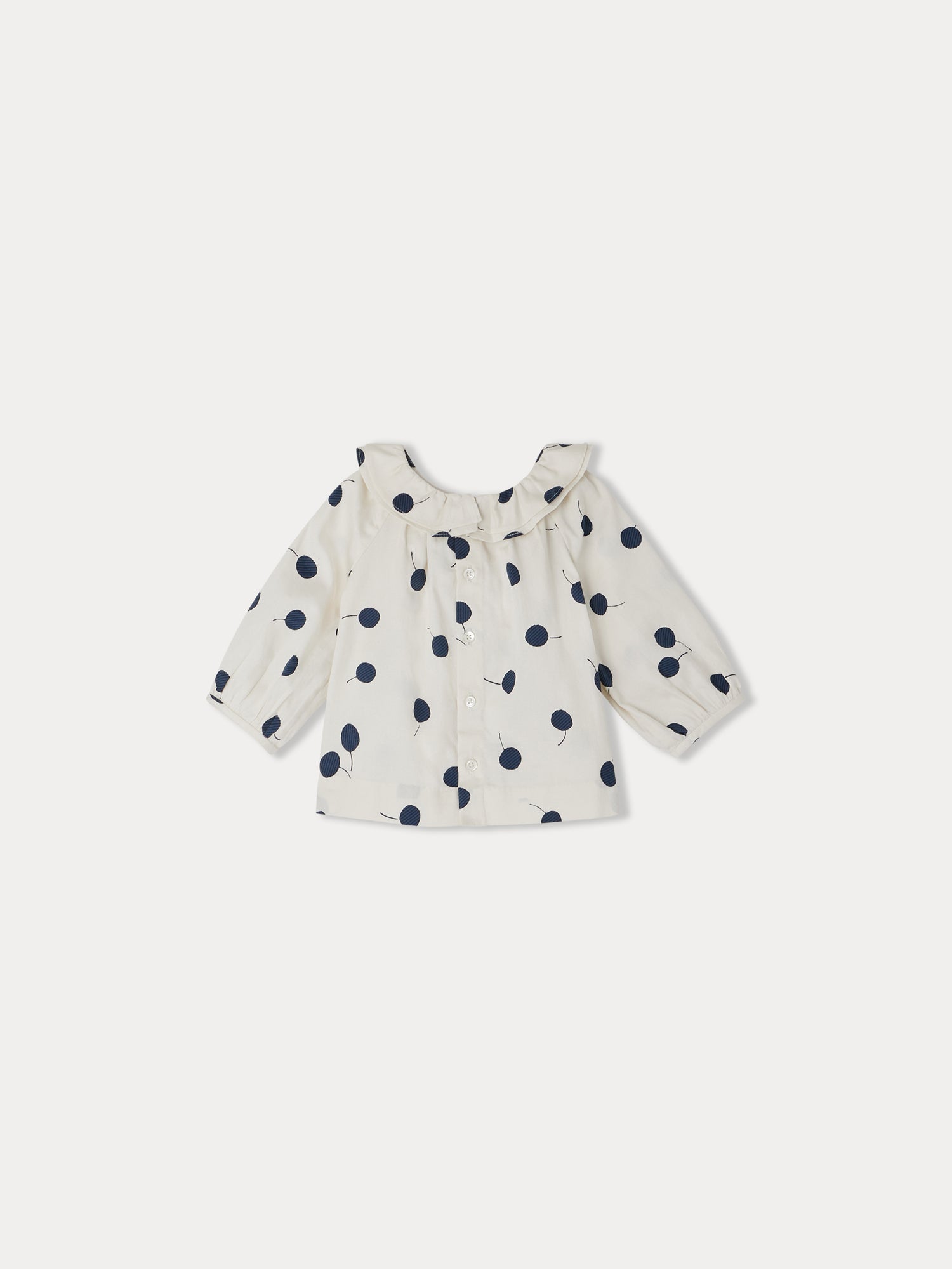 Girl | Taj Cherry Print Blouse | Navy