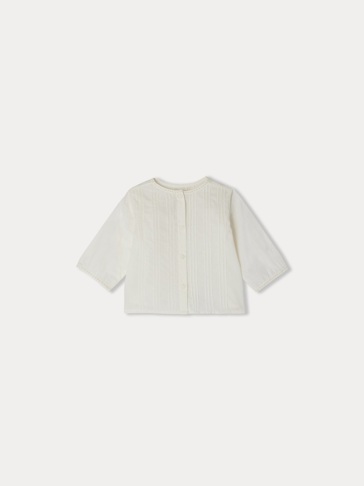Girl | Chloe Blouse With Embroidery And Lace | Ecru