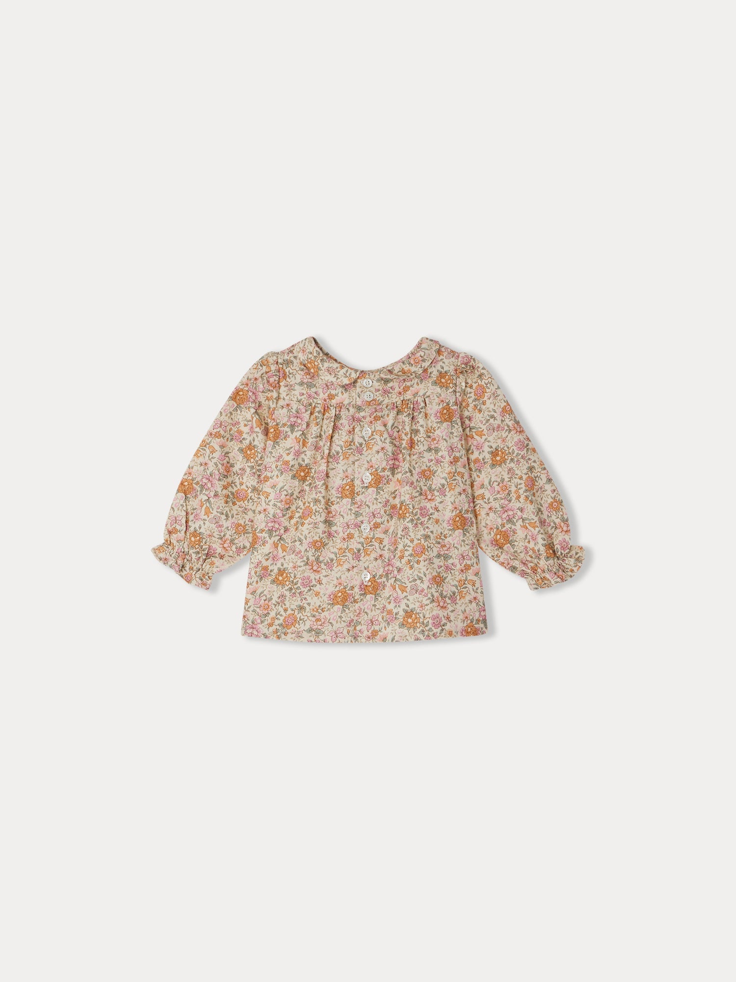 Girl | Tivoli Floral Liberty Fabric Blouse | Baby Pink