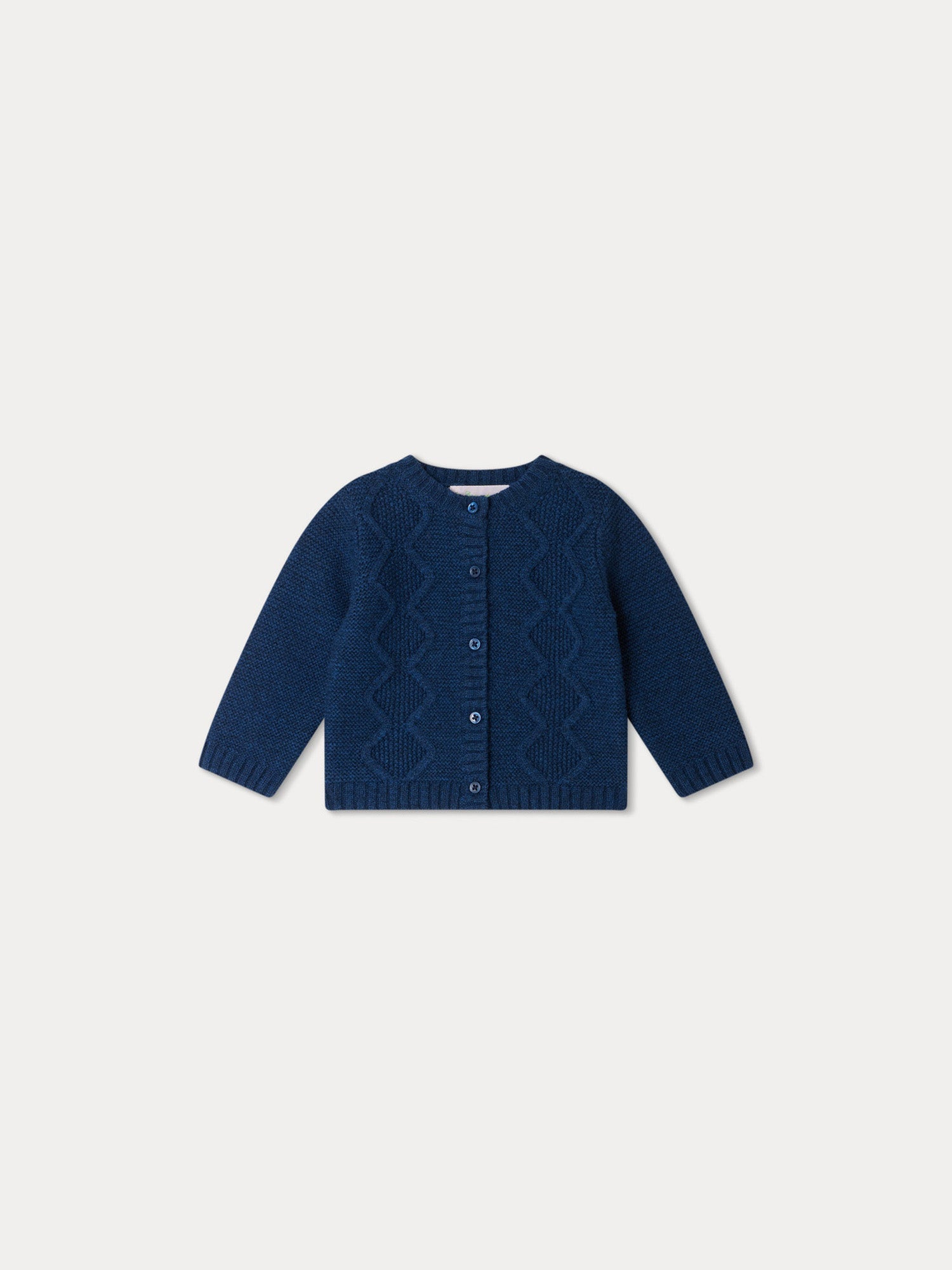 Girl | Taha Wool Cardigan | Northern Blue