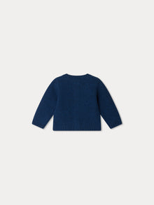 Girl | Taha Wool Cardigan | Northern Blue