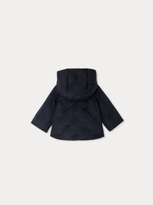 Girl | Bonno Midnight Blue Puffer Jacket With Embroidery | Midnight Blue