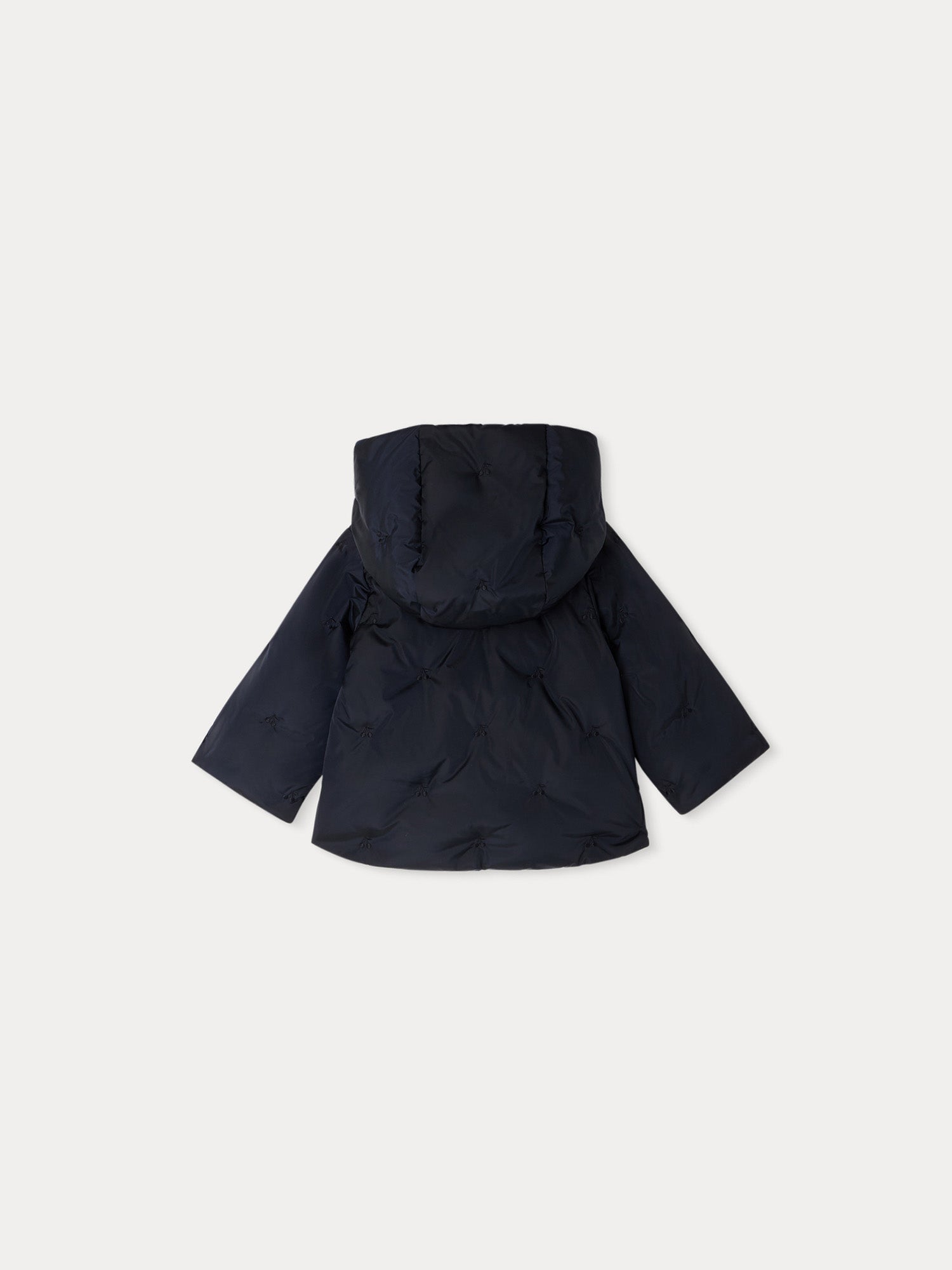 Girl | Bonno Midnight Blue Puffer Jacket With Embroidery | Midnight Blue