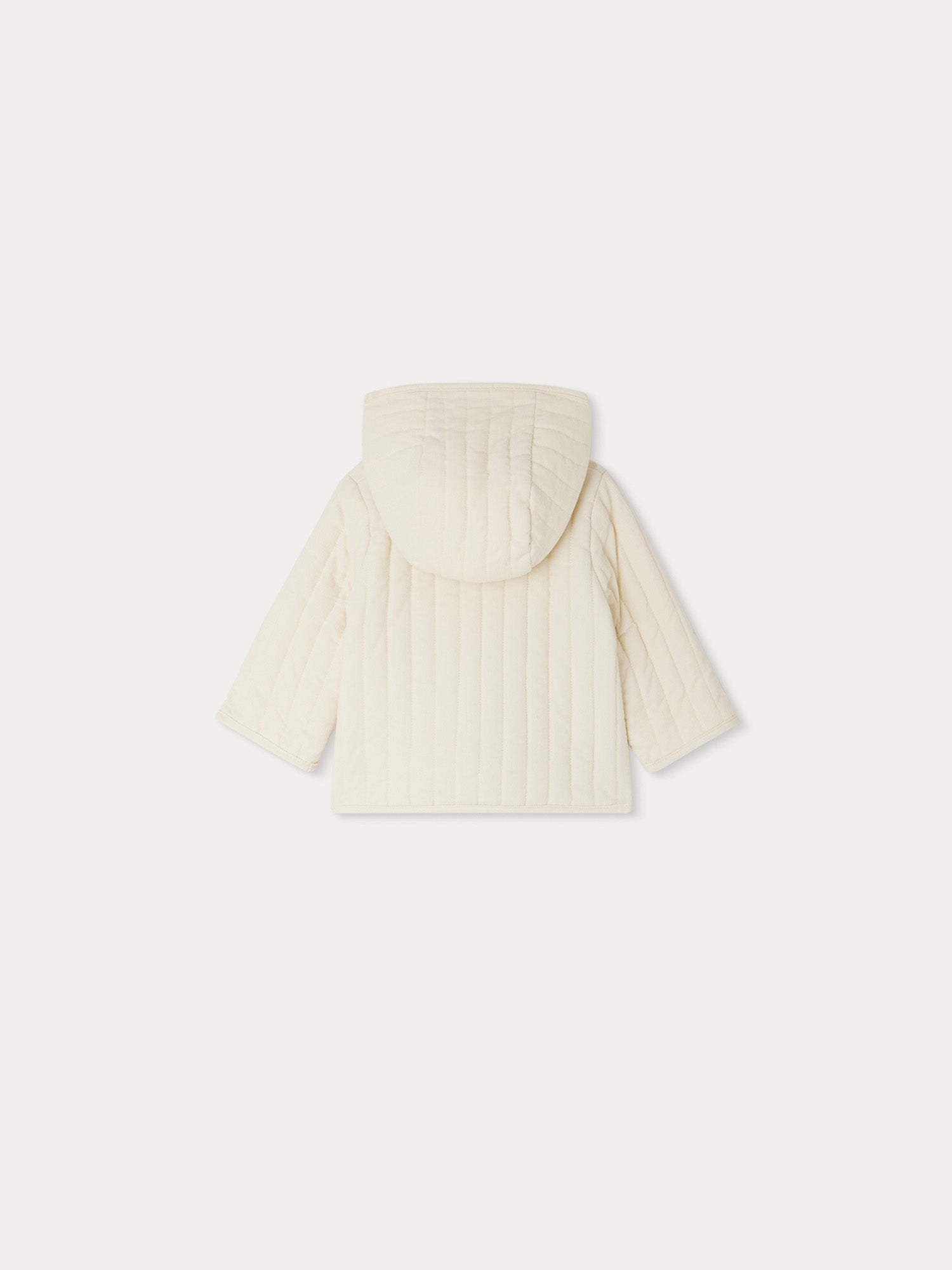 Unisex | Ghalia Quilted Velvet Jacket | Ivory
