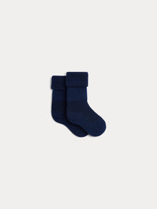 Unisex | Gadilson Navy Ribbed Socks | Northern Blue