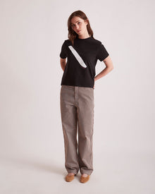 Dark Earth | Mulberry Cotton Stripe Twill Pant