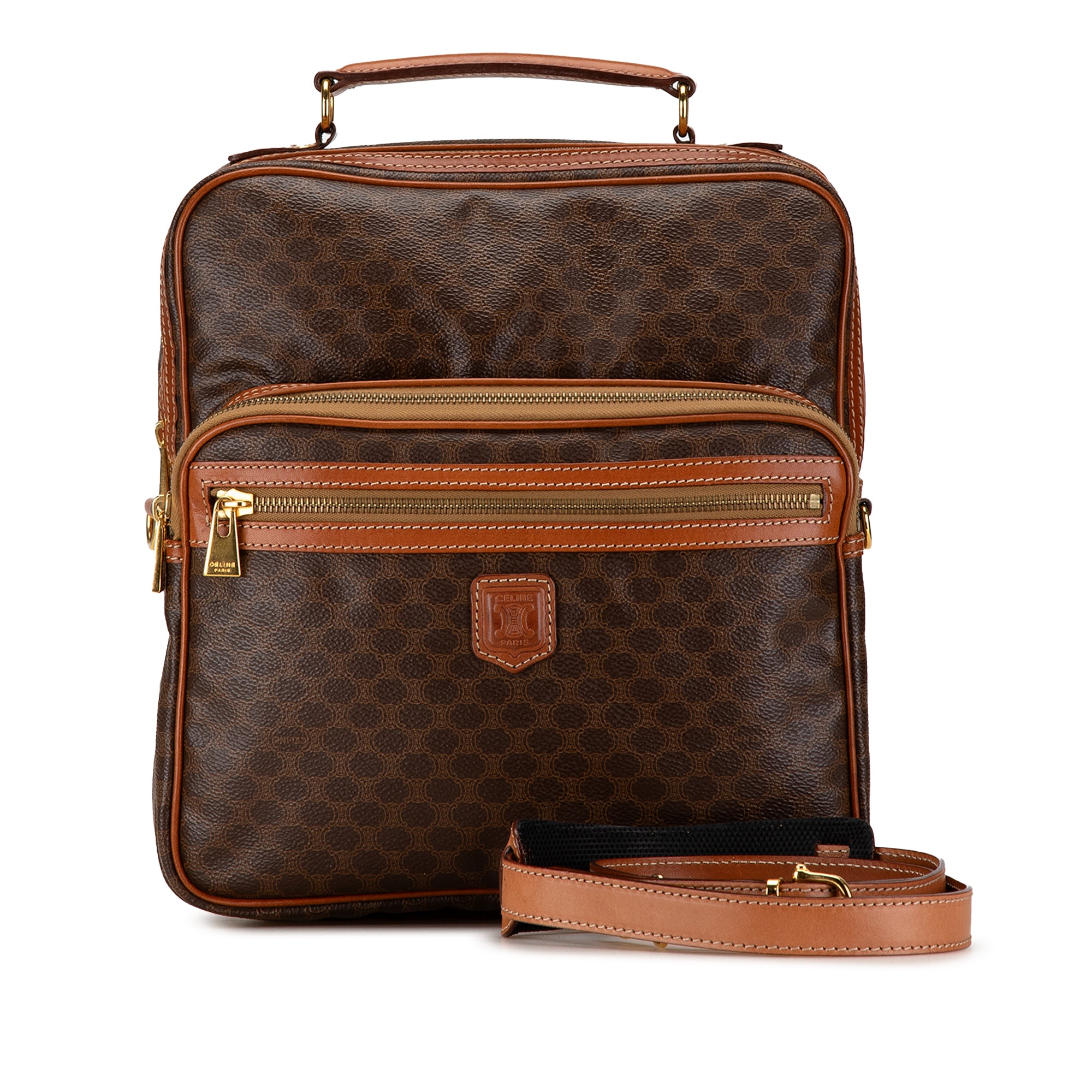 Celine | Pre-Owned Macadam Satchel | Brown