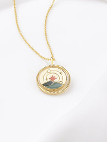 Milky Way Spinning Necklace | 5A Grade Cubic Zirconia/Enamel | 14K Gold Plated Brass