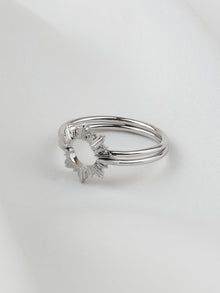 Sunseeker Ring Set | Silver Rhodium Plated Brass