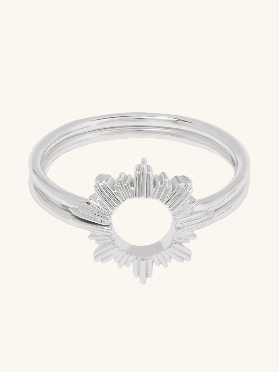 Sunseeker Ring Set | Silver Rhodium Plated Brass
