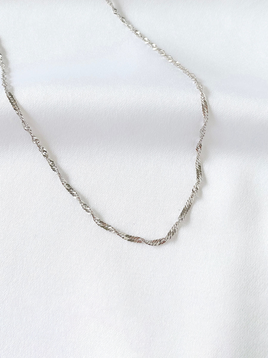 Sterling Twist Chain Necklace | 925 Sterling Silver