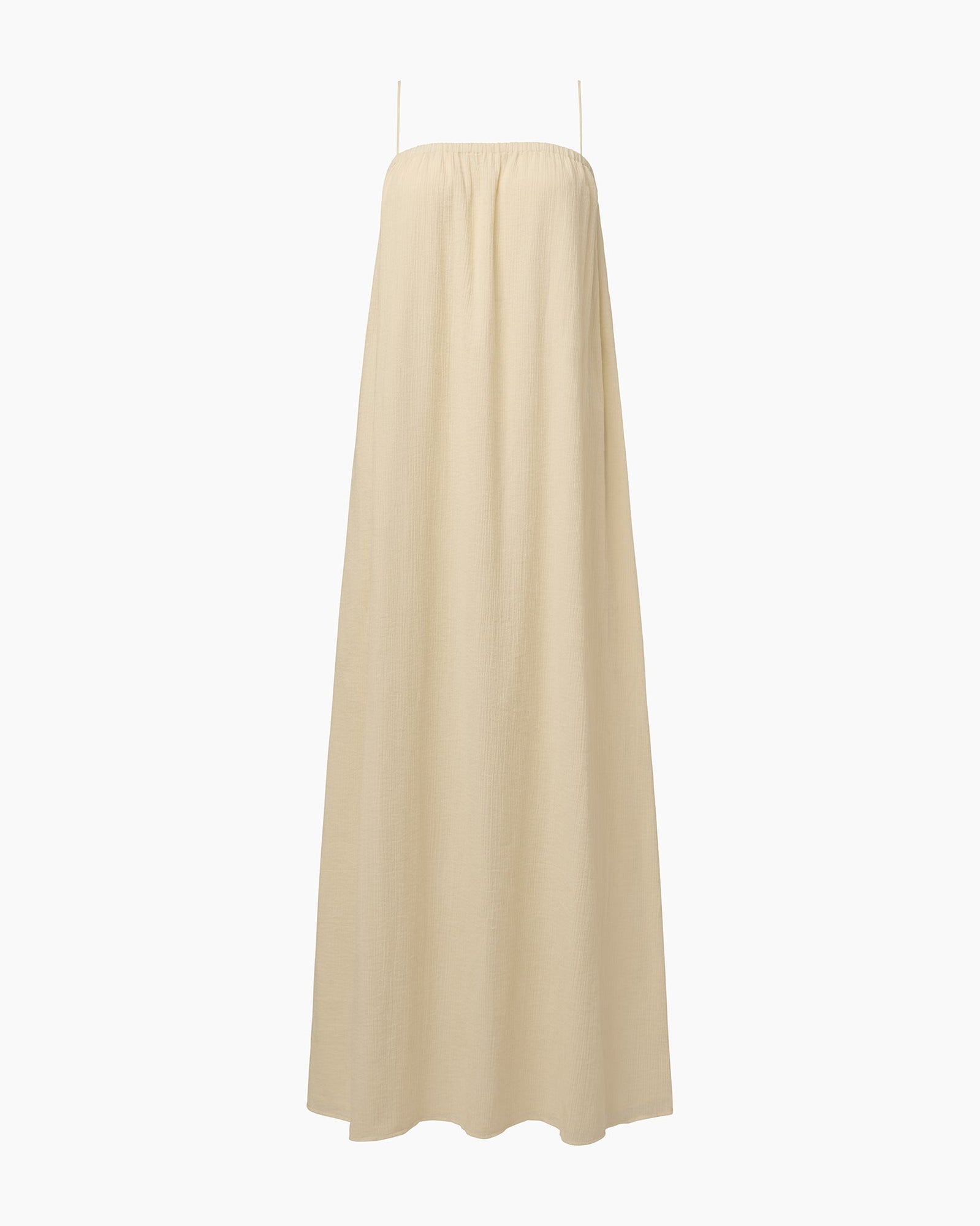 Womens | Crinkle Gauze Maxi Dress | Egret