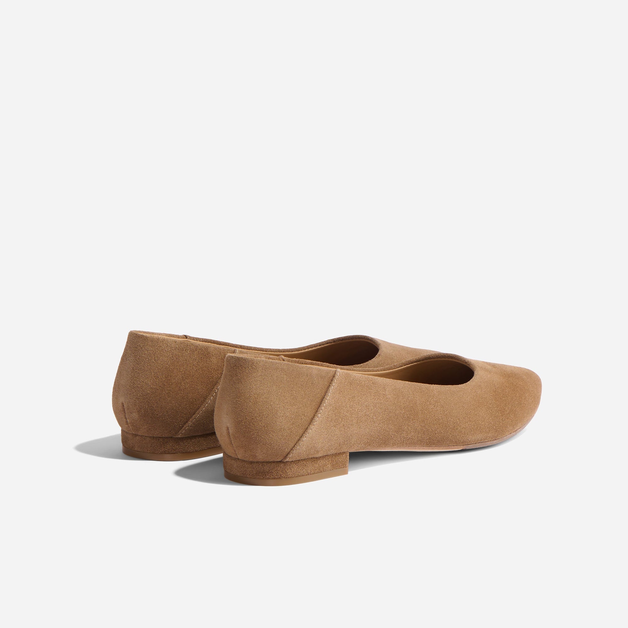Womens | Fina Pointed Toe Flat | Taupe Suede