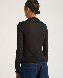 Black | Sofia Lightweight Turtleneck Top