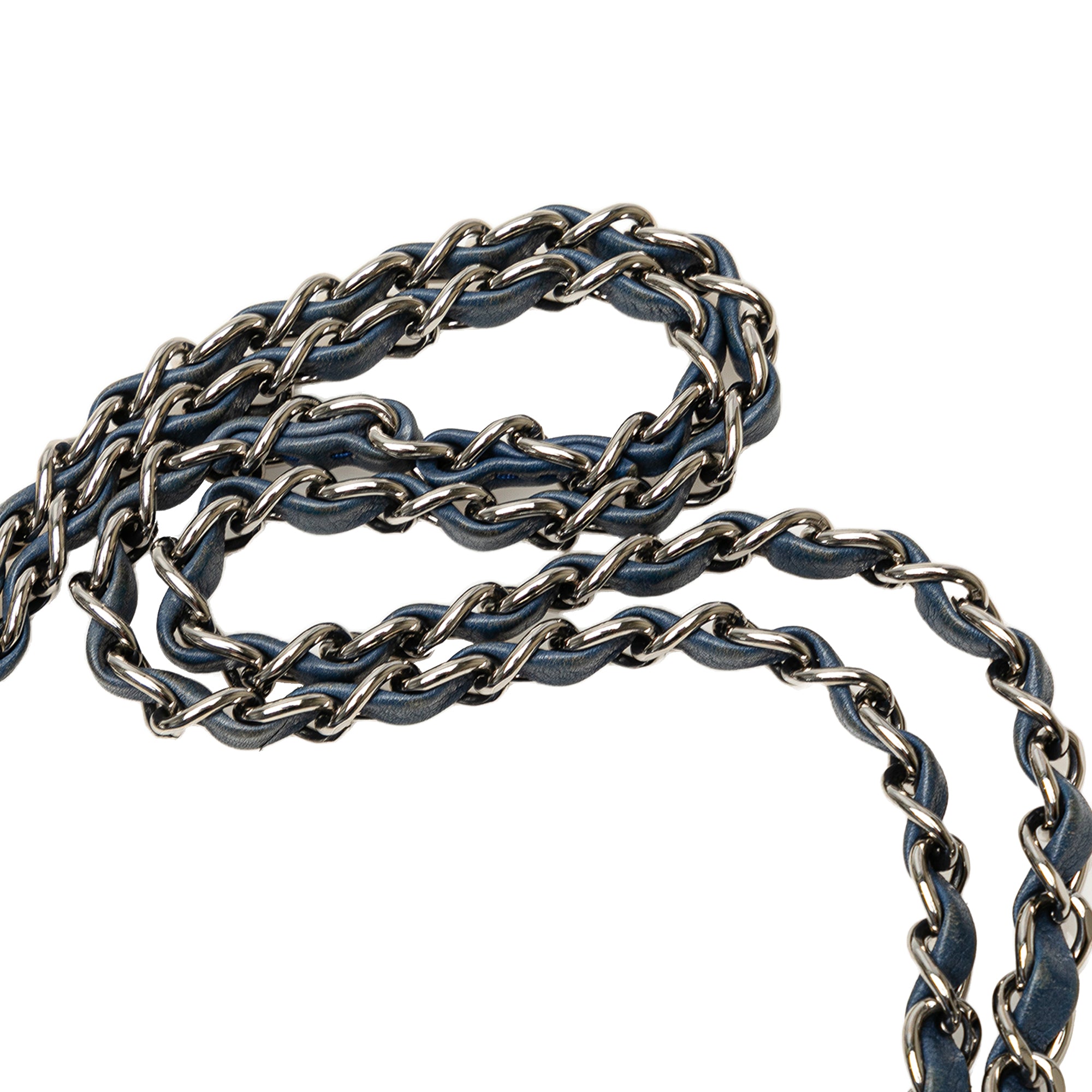 Chanel | Pre-Owned Medium Classic Caviar Double Flap - II | Blue/Peacock