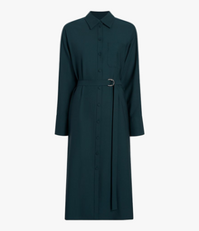Another Tomorrow Wool Shirt Dress in Juniper – Wool Women's Dress