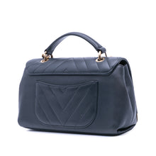 Chanel | Pre-Owned Chevron Sheepskin Stitched Chain Top Handle Flap | Black