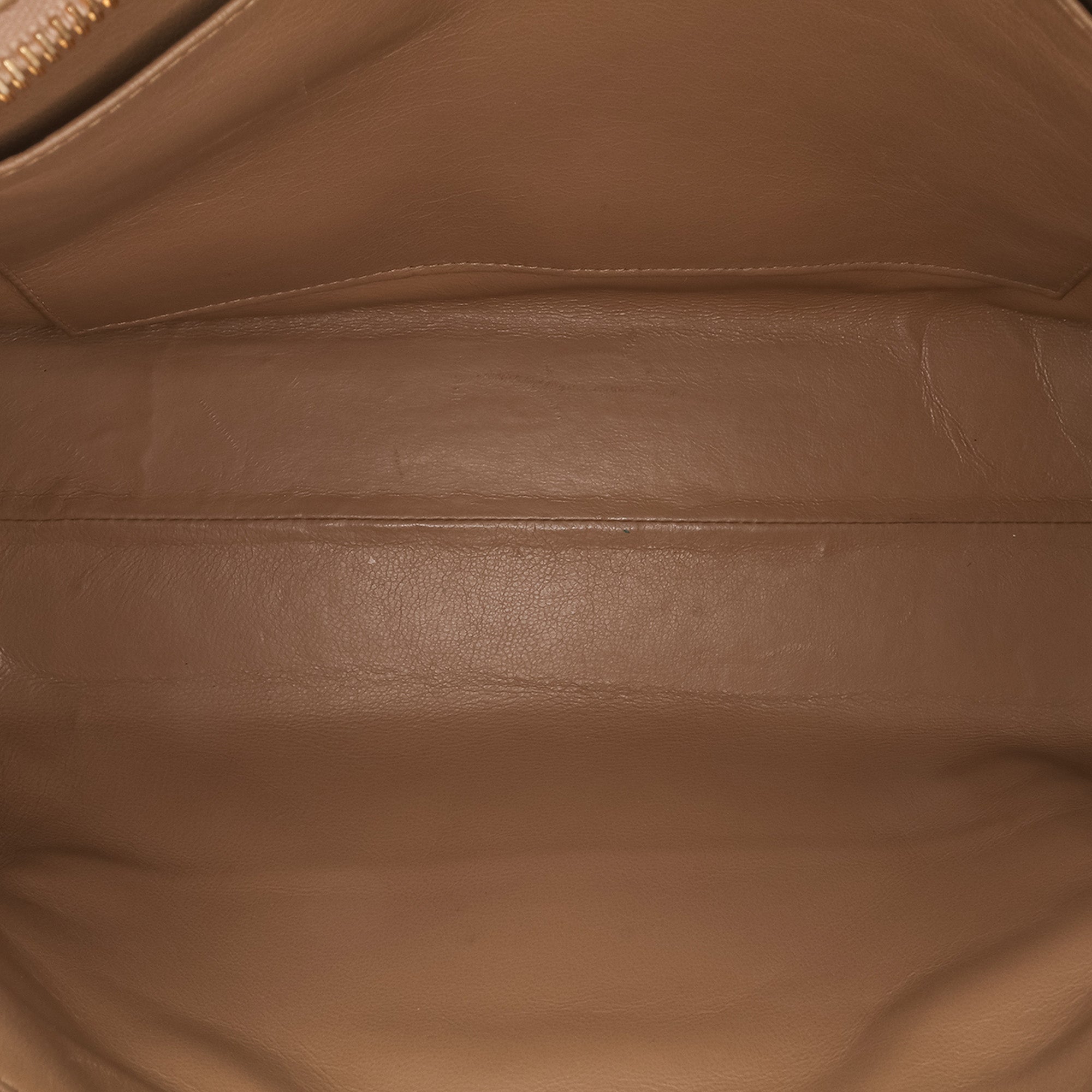 Chanel | Pre-Owned Quilted Lambskin Sun Charm Chain Crossbody | Brown/Beige