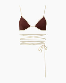 Womens | Soleil Bikini Top | Rum/Egret