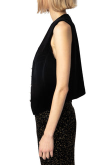 Emaux Velvet Blazer | Black