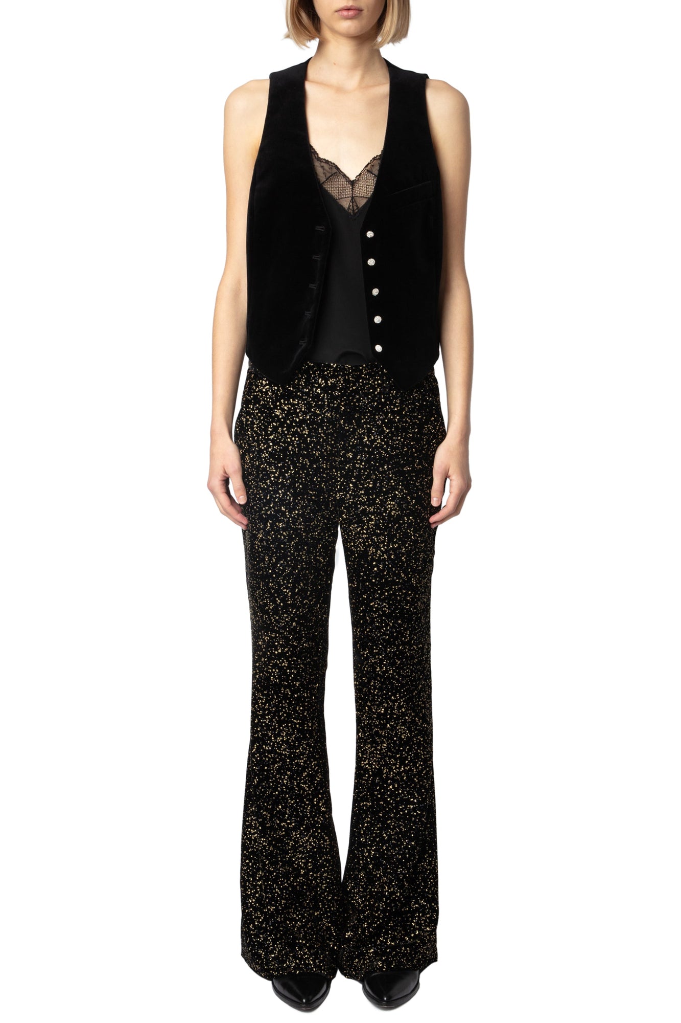 Emaux Velvet Blazer | Black