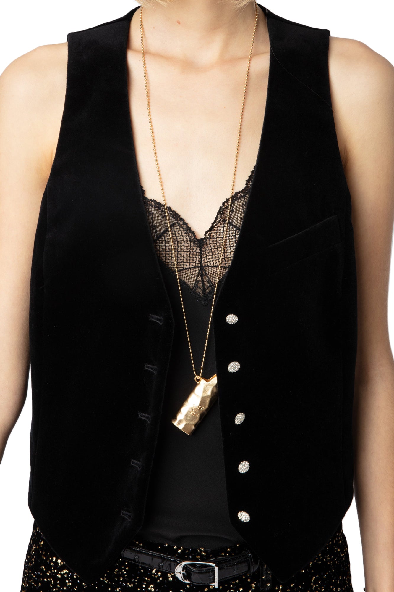 Emaux Velvet Blazer | Black