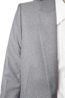 Vavy Tailleur Strass Show Blazer | Heather Grey