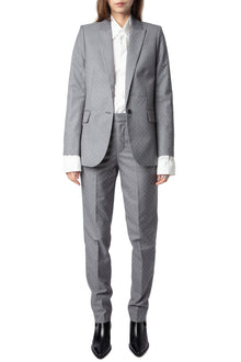 Vavy Tailleur Strass Show Blazer | Heather Grey