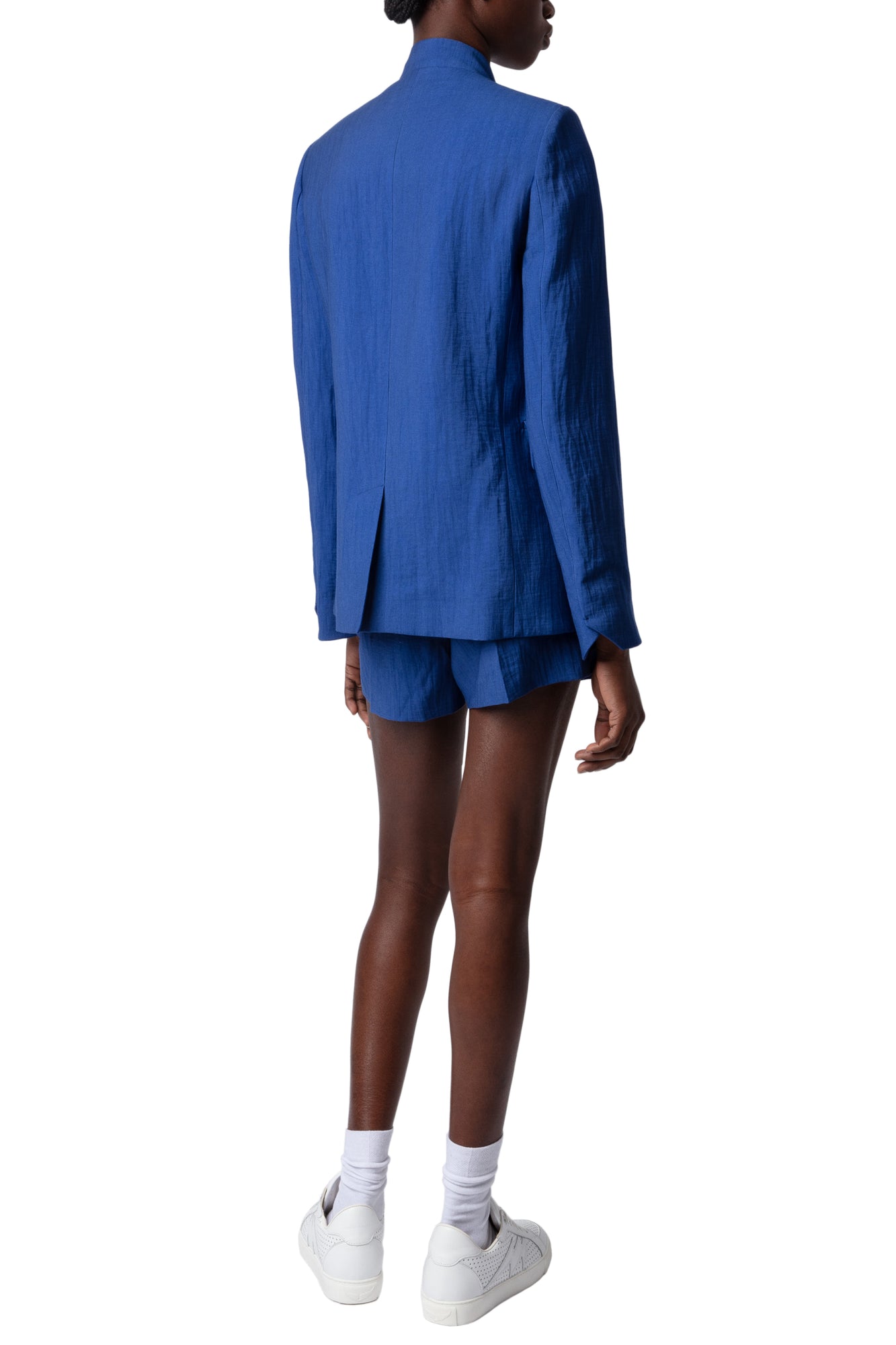 Please Powder Linen Bermuda | Deep Sea