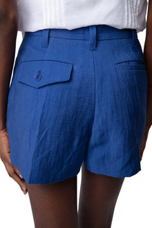 Please Powder Linen Bermuda | Deep Sea