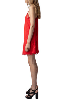 Ristyz Jacquard Wings Dress | Red