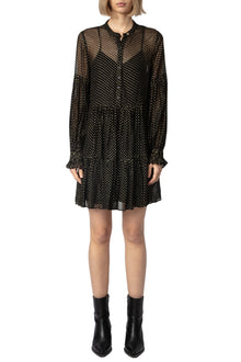 Randy Mousseline Sparle Dress | Black