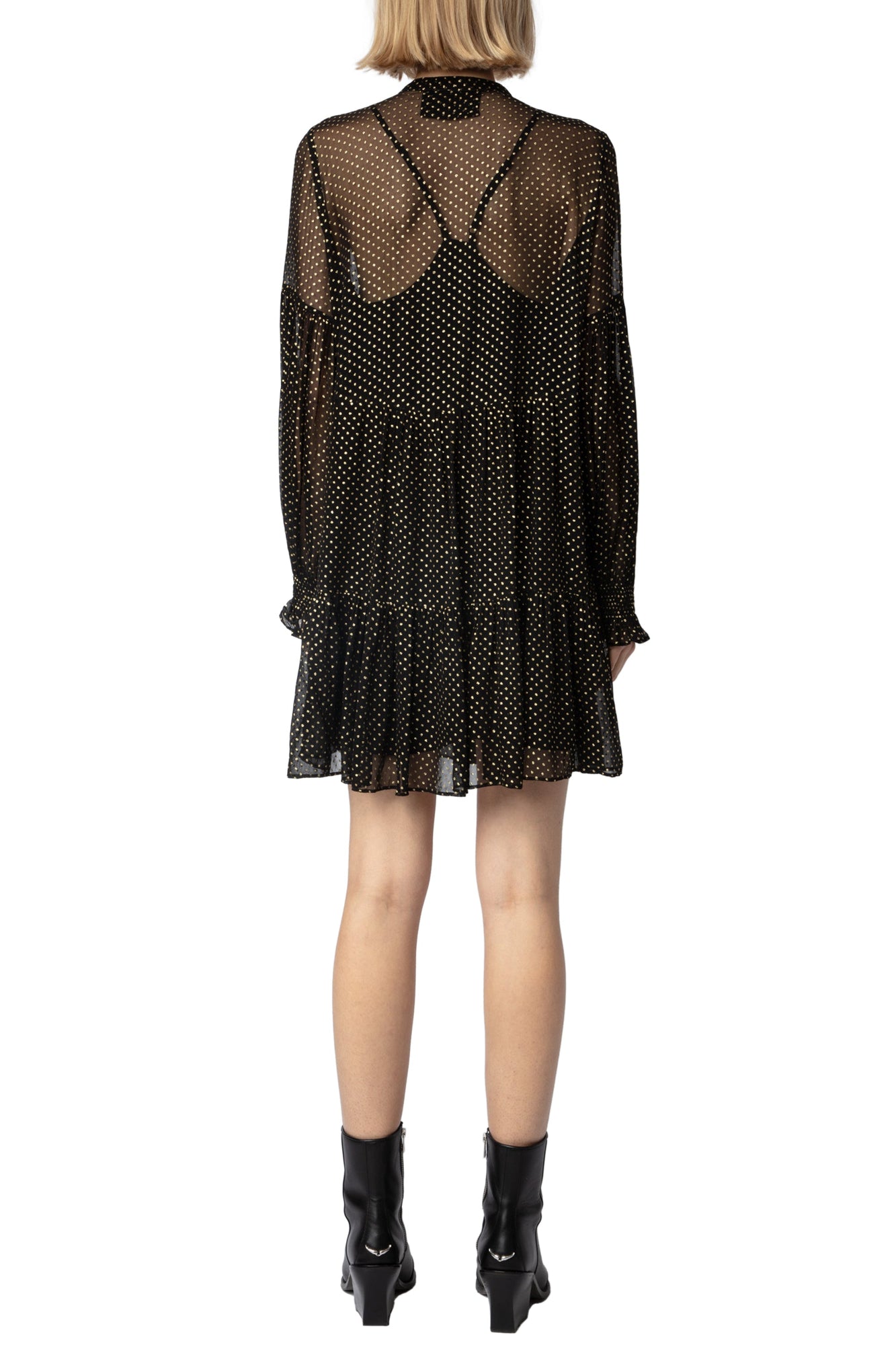 Randy Mousseline Sparle Dress | Black