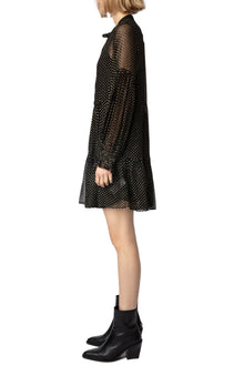 Randy Mousseline Sparle Dress | Black
