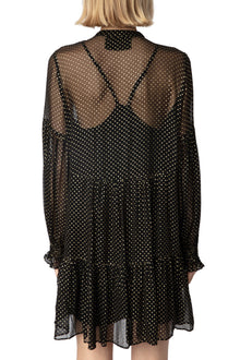 Randy Mousseline Sparle Dress | Black