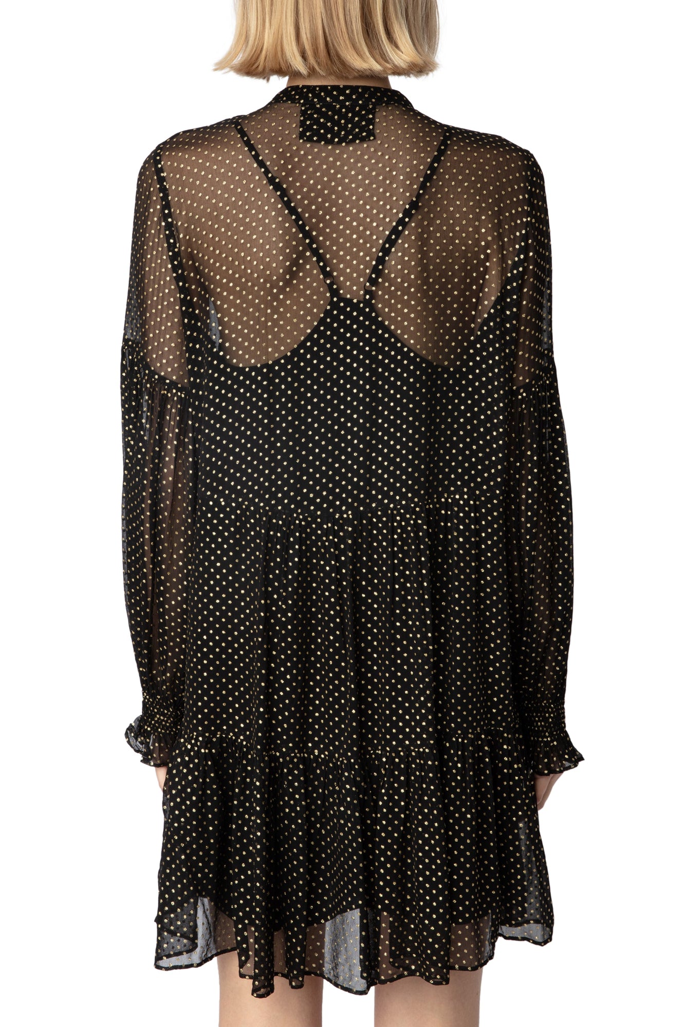 Randy Mousseline Sparle Dress | Black