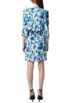 Ruz Crepe Garden Flowers Dress | Ecru